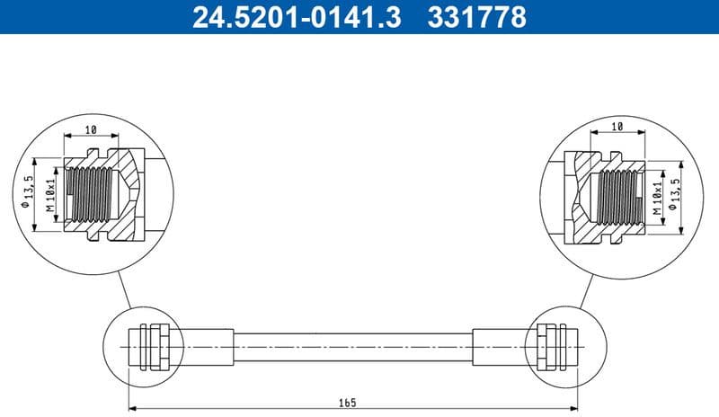 Brake Hose 24.5201-0141.3