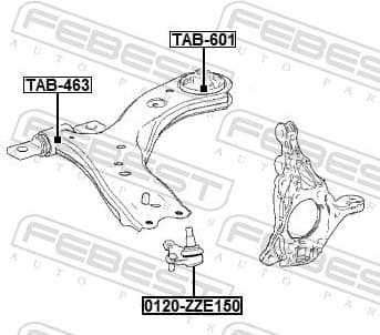 Mounting, control/trailing arm TAB-601 - image 2