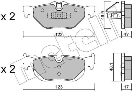 Brake Pad Set, disc brake 22-0642-0