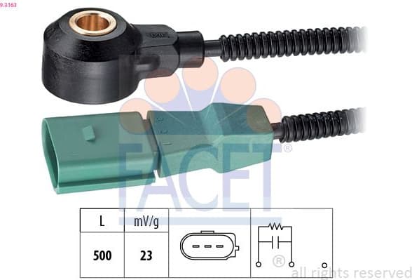 Knock Sensor Made in Italy - OE Equivalent 9.3163