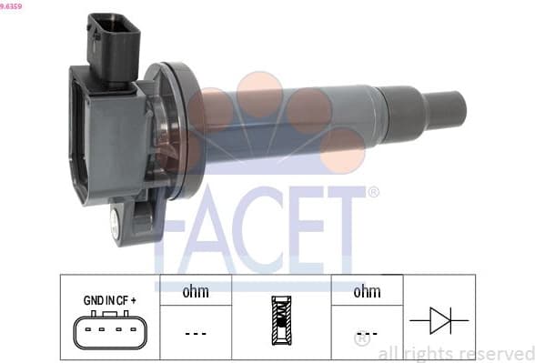 Ignition Coil OE Equivalent 9.6359