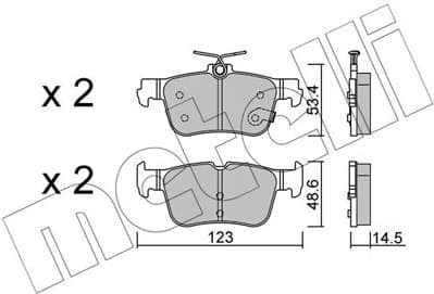 Brake Pad Set, disc brake 22-1332-0