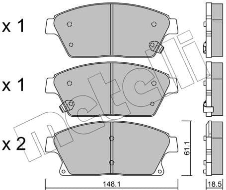 Brake Pad Set, disc brake 22-0839-0