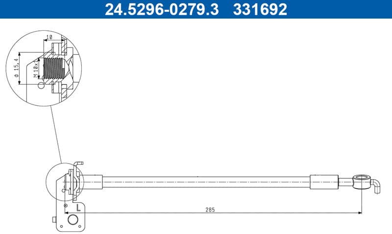 Brake Hose 24.5296-0279.3