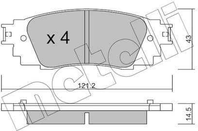 Brake Pad Set, disc brake 22-1089-0