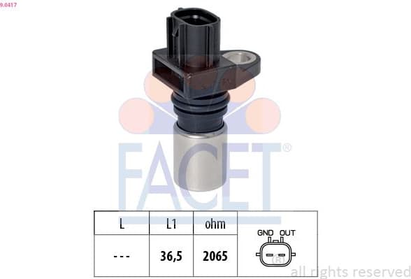 Sensor, camshaft position Made in Italy - OE Equivalent 9.0417