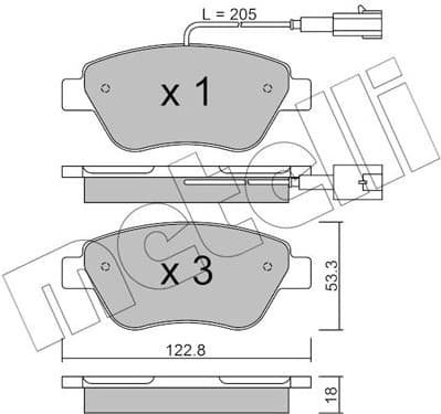 Brake Pad Set, disc brake 22-0321-0