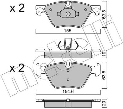Brake Pad Set, disc brake 22-0917-0