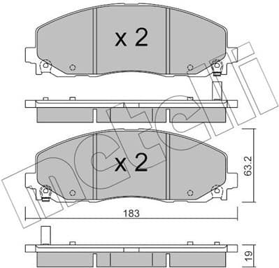 Brake Pad Set, disc brake 22-0946-0