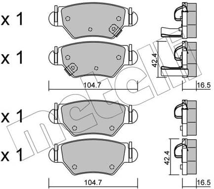 Brake Pad Set, disc brake 22-0259-0