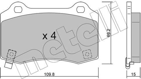 Brake Pad Set, disc brake 22-0251-6