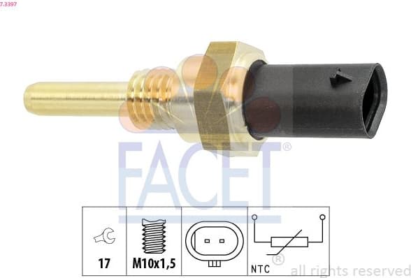 Sensor, coolant temperature Made in Italy - OE Equivalent 7.3397