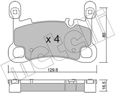 Brake Pad Set, disc brake 22-1260-0