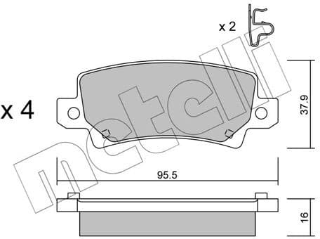 Brake Pad Set, disc brake 22-0447-0