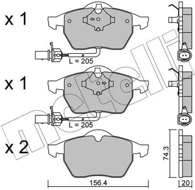 Brake Pad Set, disc brake 22-0181-3