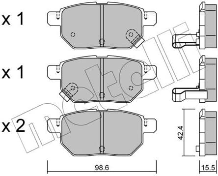Brake Pad Set, disc brake 22-0746-0