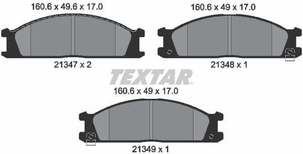 Brake Pad Set, disc brake 2134702