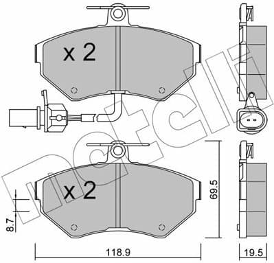 Brake Pad Set, disc brake 22-0215-2