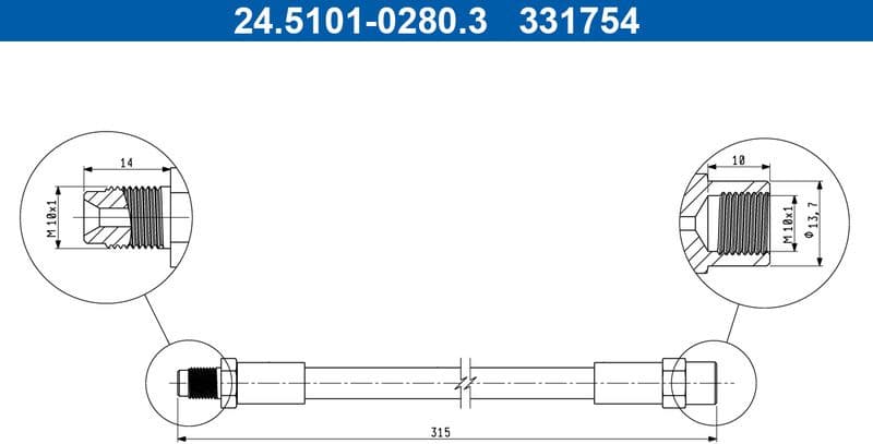 Brake Hose 24.5101-0280.3