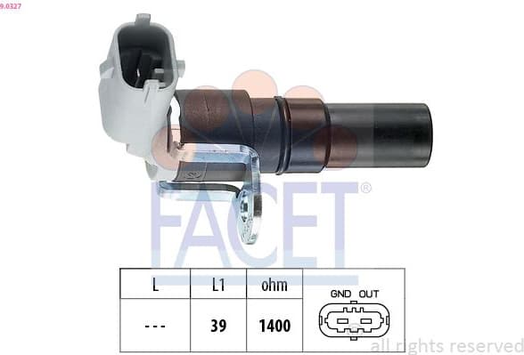 Sensor, crankshaft pulse Made in Italy - OE Equivalent 9.0327