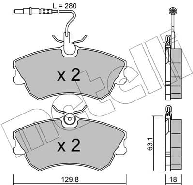 Brake Pad Set, disc brake 22-0222-0