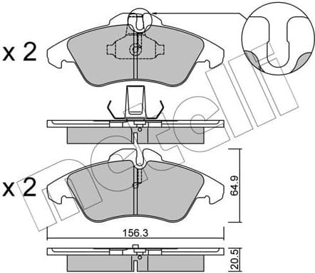 Brake Pad Set, disc brake 22-0256-0