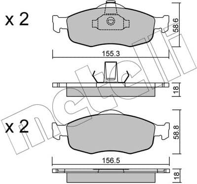 Brake Pad Set, disc brake 22-0146-0