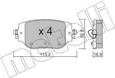Brake Pad Set, disc brake 22-1346-0
