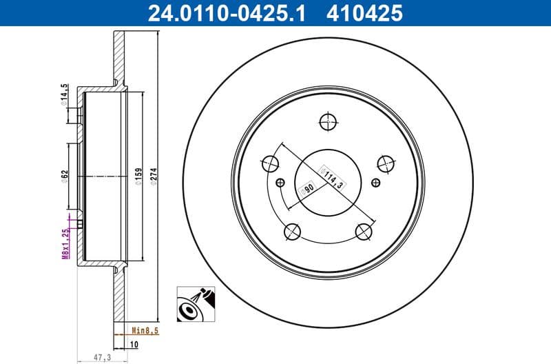 Brake Disc 24.0110-0425.1