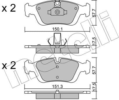 Brake Pad Set, disc brake 22-0312-0