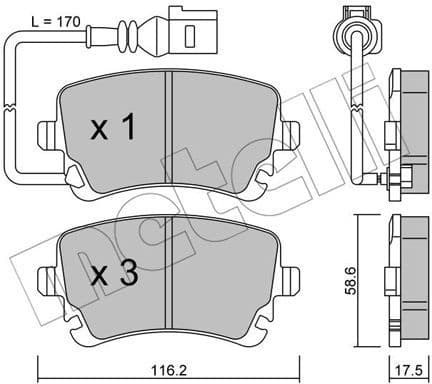 Brake Pad Set, disc brake 22-0554-0