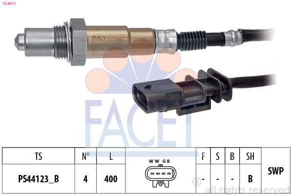 Oxygen Sensor Made in Italy - OE Equivalent 10.8611
