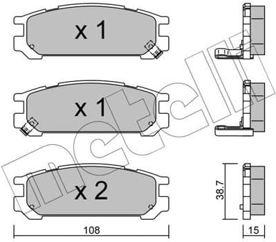 Brake Pad Set, disc brake 22-0204-0