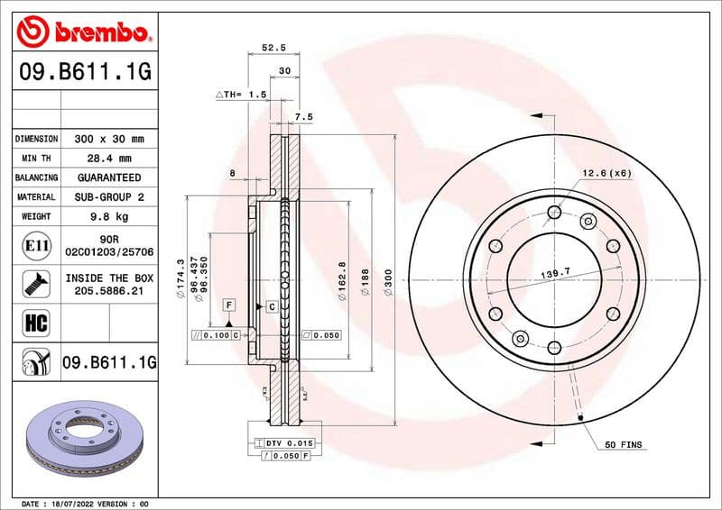 Brake Kit, disc brake BEYOND LINE - Greenance KT 10 019