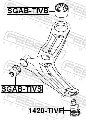 Mounting, control/trailing arm SGAB-TIVB - image 2