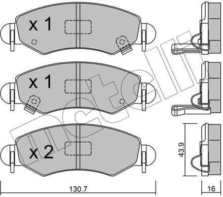 Brake Pad Set, disc brake 22-0339-1
