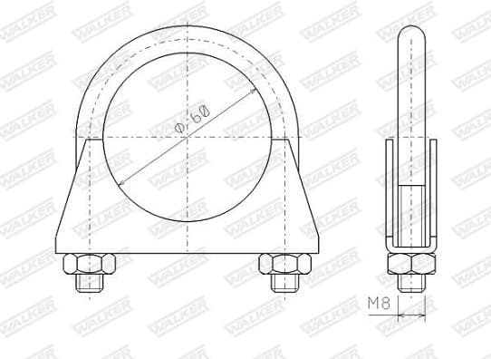 Clamping Piece, exhaust system 82312 - image 2