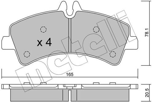 Brake Pad Set, disc brake 22-0674-0