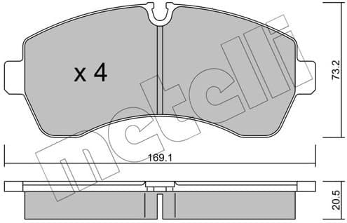 Brake Pad Set, disc brake 22-0673-0
