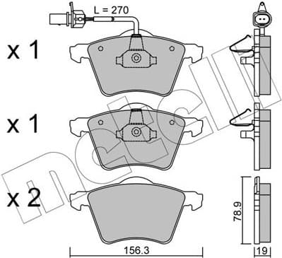 Brake Pad Set, disc brake 22-0550-0