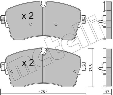 Brake Pad Set, disc brake 22-1250-0