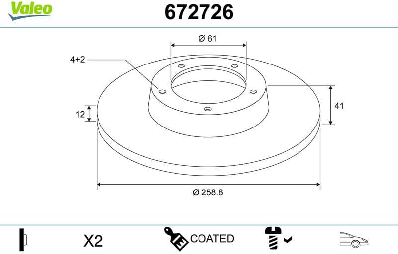 Brake Disc COATED 672726