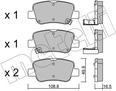 Brake Pad Set, disc brake 22-0881-0