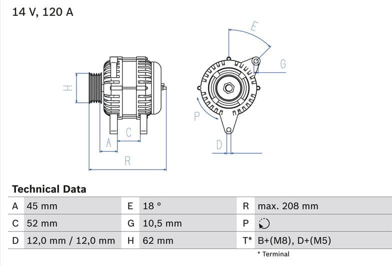 Alternator 0986049400 - image 2