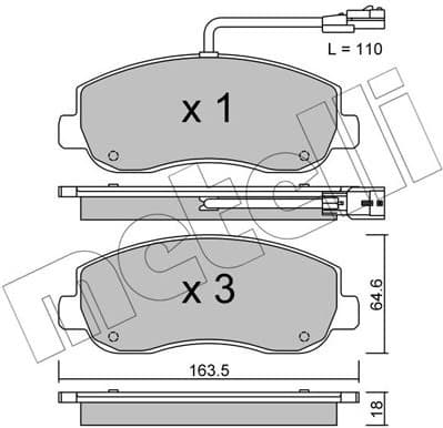 Brake Pad Set, disc brake 22-0898-0