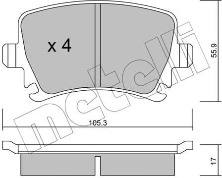 Brake Pad Set, disc brake 22-0553-0