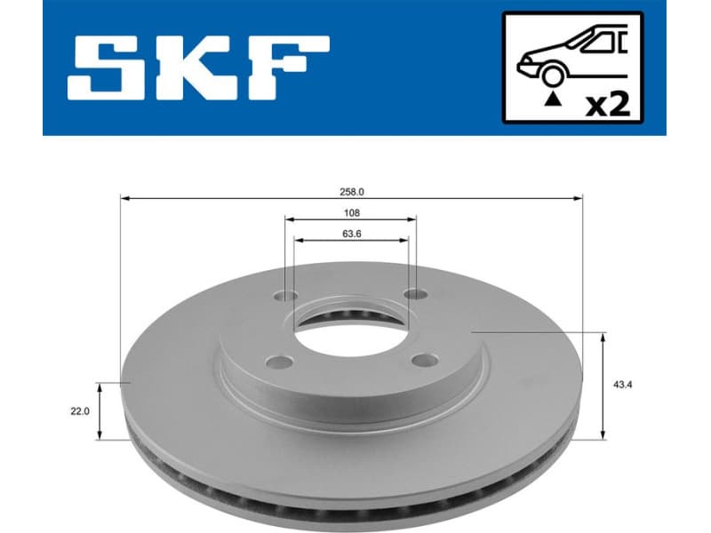 Brake Disc VKBD80125V2 - image 2