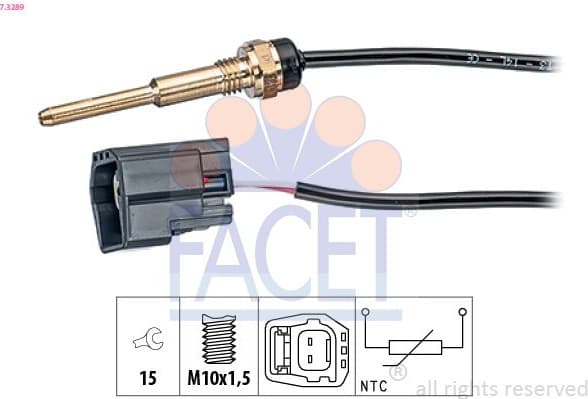 Sensor, coolant temperature Made in Italy - OE Equivalent 7.3289