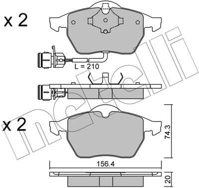 Brake Pad Set, disc brake 22-0181-0