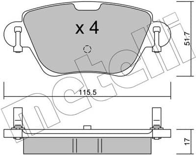Brake Pad Set, disc brake 22-0319-0